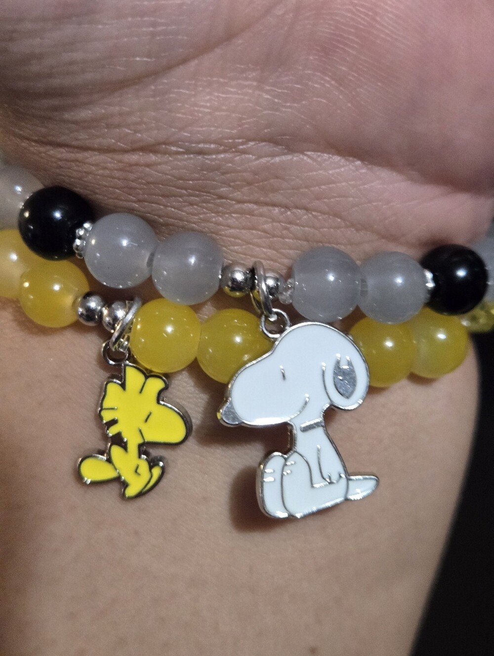 Peanuts: Snoopy & Woodstock Character Stretch Beaded Bracelet Duo